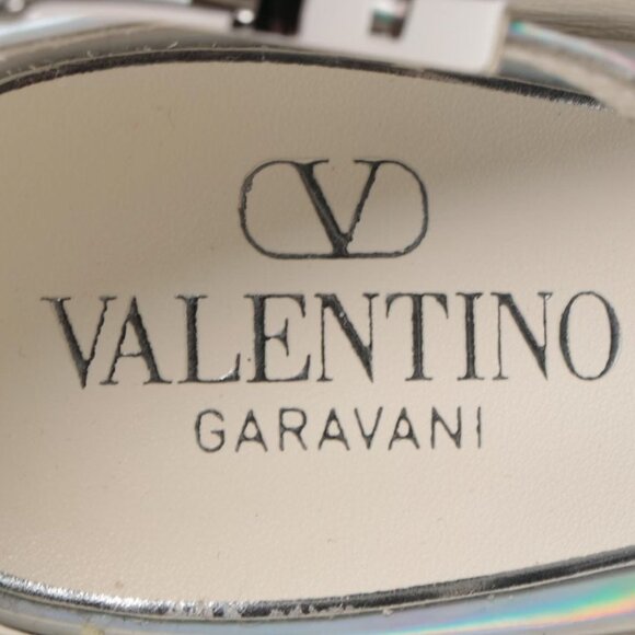 Valentino Tan-Go 155 Silver Iridescent Platform Pumps - Picture 9 of 12